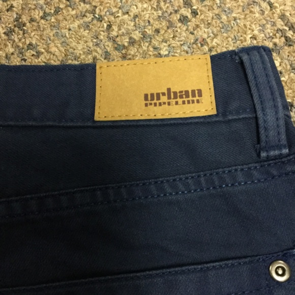 Urban Pipeline Colored Navy Blue Jeans Slim Straight Cut Leg * 29 W 30 L - Picture 6 of 7